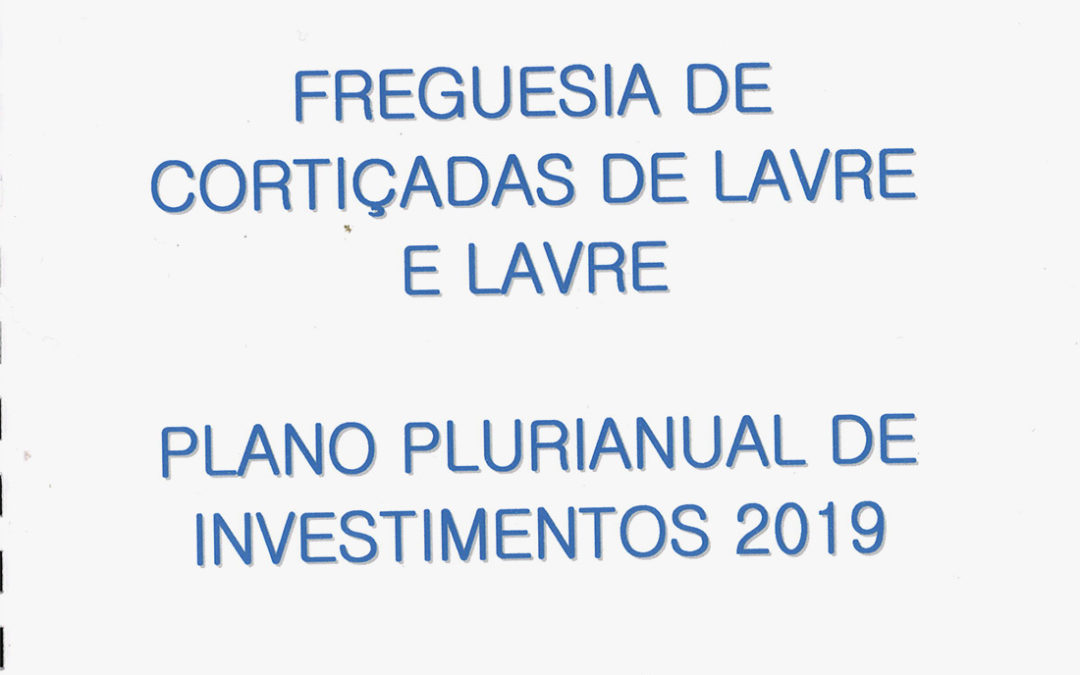 Plano Plurianual de Investimentos 2019